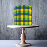 Golf Style Plaid Seamless Pattern edible cake topper decoration