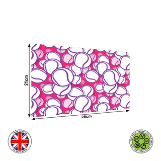 Tennis Balls Seamless Pattern in Pink edible cake topper decoration