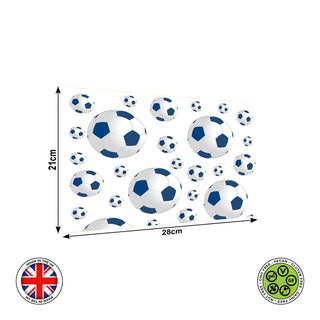 White and Blue Footballs Seamless Pattern edible cake topper decoration