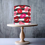 Kisses Seamless Valentine's Pattern edible cake topper decoration