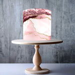 Pale Pink Agate edible cake topper decoration