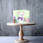 Happy Easter Bunny, carrot and eggs set edible cake topper decoration