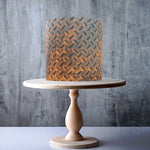 Rusty Steel diamond plate pattern edible cake topper decoration