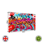 Graffiti wall art edible cake topper decoration