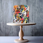 Graffiti wall art edible cake topper decoration