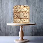 Basket Weave Woven Pattern edible cake topper decoration