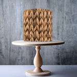 Basket Weave Woven Pattern edible cake topper decoration