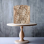 Basket Weave Woven Pattern edible cake topper decoration