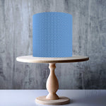 Cozy Knitted Blue Seamless Pattern edible cake topper decoration