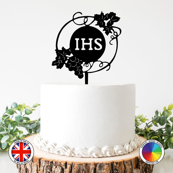IHS - First Holy Communion cake topper