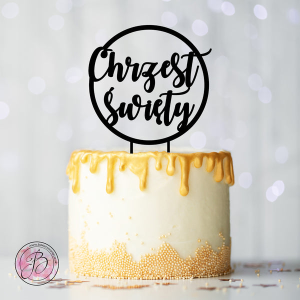 Chrzest Swiety - christening cake topper