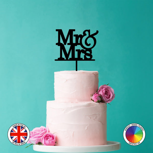 Mr & Mrs - wedding cake topper