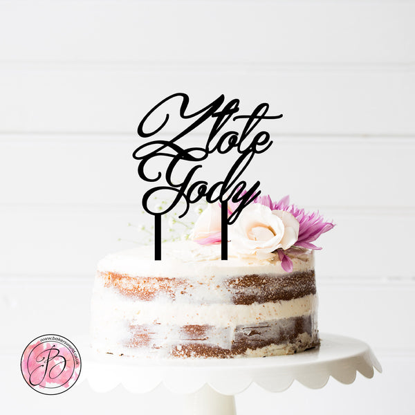 Zlote gody - wedding anniversary cake topper