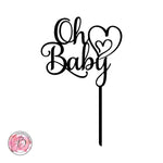 Oh Baby - baby shower cake topper