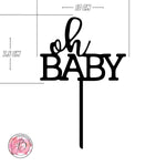 oh BABY - baby shower cake topper
