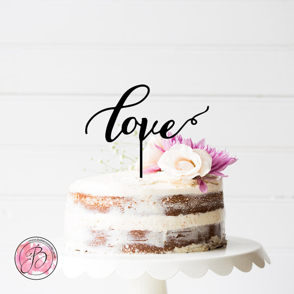 Love - anniversary cake topper