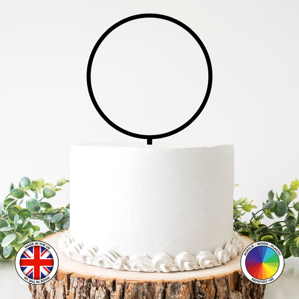 Plain flower hoop - communion / christening / anniversary cake topper