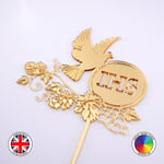 IHS - First Holy Communion cake topper (Dove)