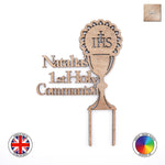 Personalised IHS First Holy Communion cake topper (Chalice)