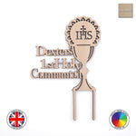 Personalised IHS First Holy Communion cake topper (Chalice)