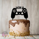 Personalised gaming controller birthday cake topper