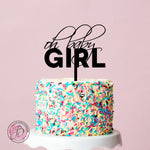 oh baby GIRL - baby shower cake topper