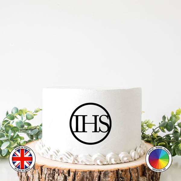 IHS Charm - First Holy Communion cake topper