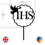 IHS - First Holy Communion cake topper