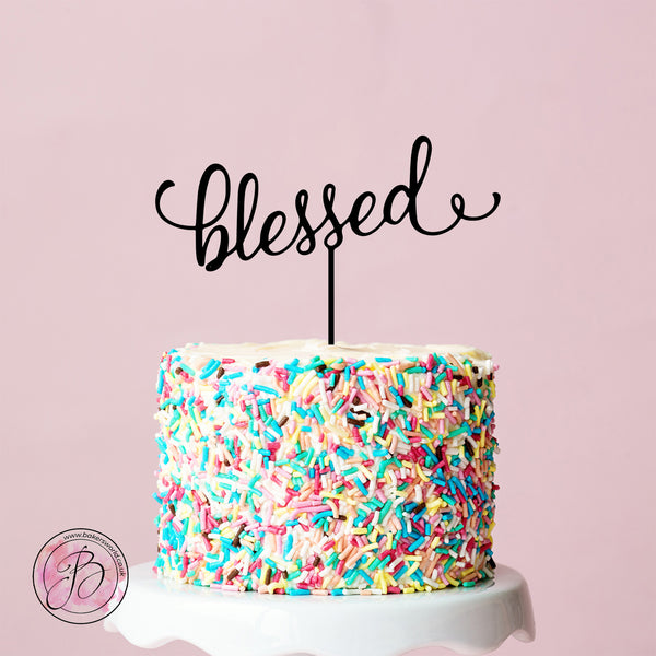 Blessed - baby shower cake topper