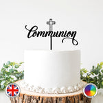 Communion cake topper with cross