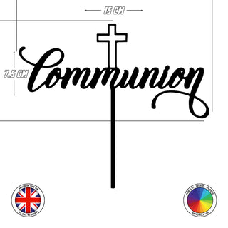 Communion cake topper with cross