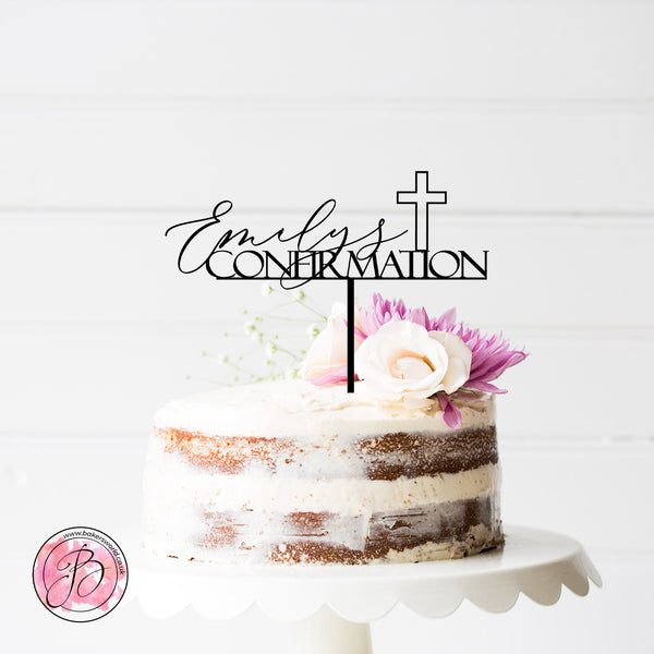Personalised confirmation cake topper