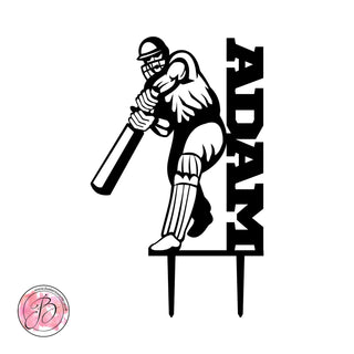 Personalised Cricket cake topper