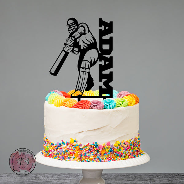 Personalised Cricket cake topper