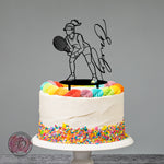 Personalised Women's Tennis cake topper