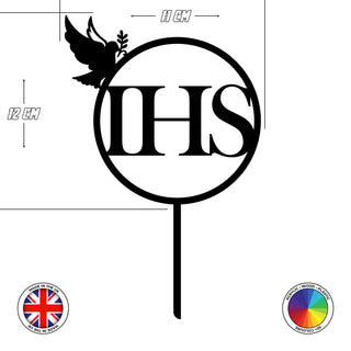 IHS Hoop with Dove - First Holy Communion cake topper