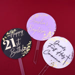 Personalised Round paddle / lollipop style Communion acrylic cake topper