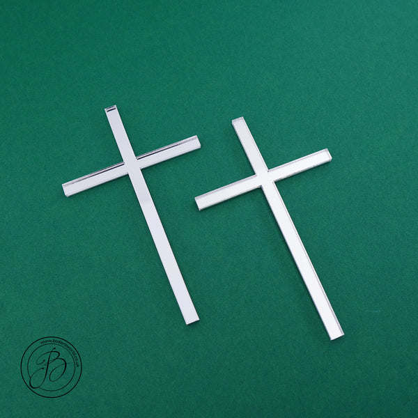 2x Christian Cross Cake Charm (5mm)