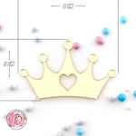 Princess Tiara Crown with Hearts Cake Charm