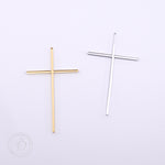 2x SLIM Christian Cross Cake Charm (2.5mm)