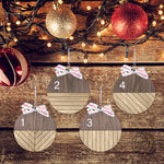 Personalised Monogram and Name Christmas bauble with pattern triple-layer wooden Decor