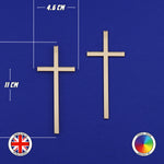 2x Narrow Christian Cross Cake Charm (5mm)