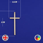 Script Name Charm and Narrow Christian Cross Cake Charm (5mm) BUNDLE