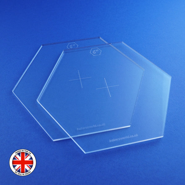 Hexagonal Acrylic Ganaching Plates (set of 2)