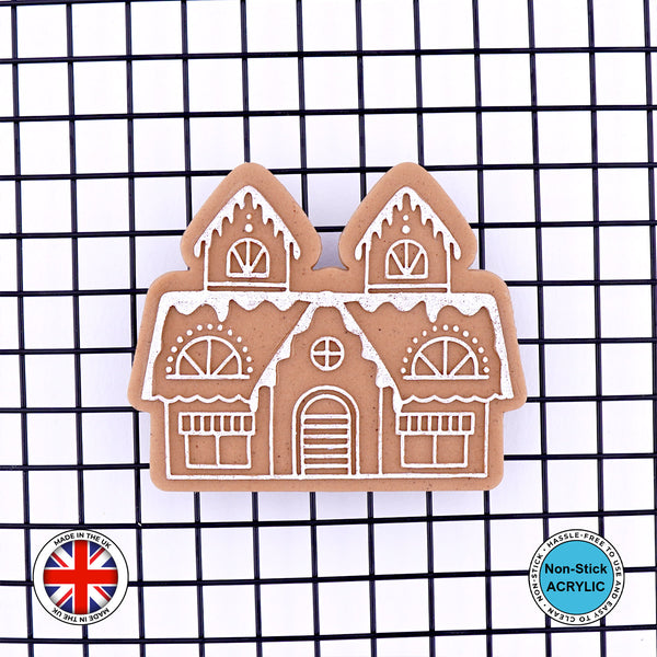 Gingerbread Village (large house) Christmas Embosser