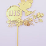 IHS - First Holy Communion cake topper (Dove)