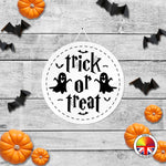 Trick of treat - Round Acrylic Halloween Door Sign