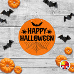 HAPPY HALLOWEEN - Round Acrylic Halloween Door Sign