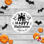 HAPPY Halloween - Round Acrylic Halloween Door Sign