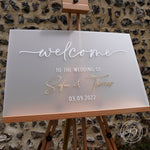 Frosted Luxury Signature Wedding Welcome Sign
